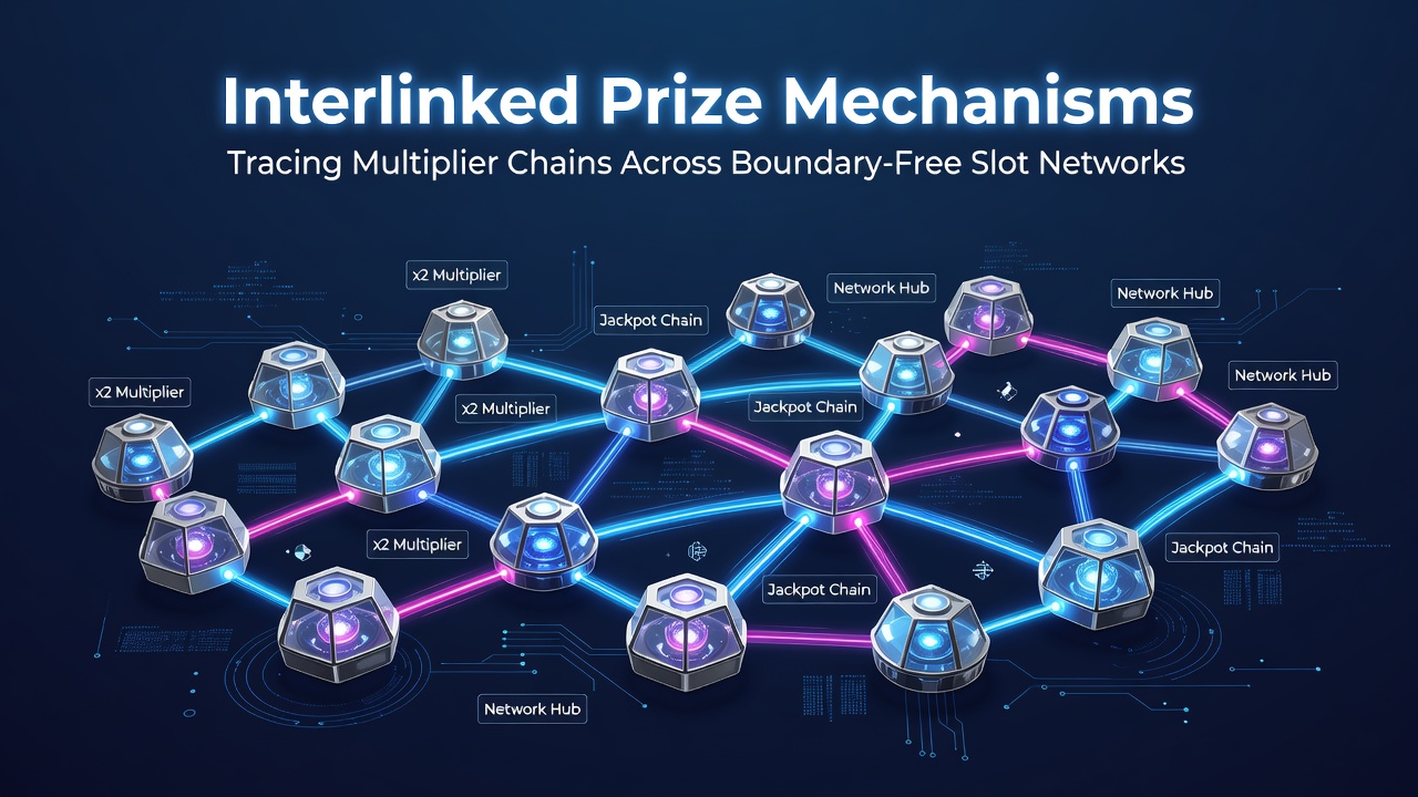 Darstellung vernetzter Slot-Systeme mit Multiplikator-Ketten über Casino-Grenzen