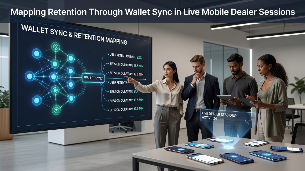 Darstellung der Wallet-Synchronisation in mobilen Live-Dealer-Sitzungen mit Fokus auf Echtzeit-Datenfluss
