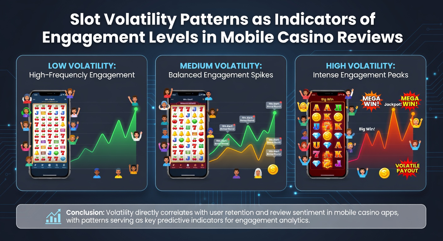 Diagramm zu Engagement-Leveln und Slot-Volatilität in mobilen Casinos