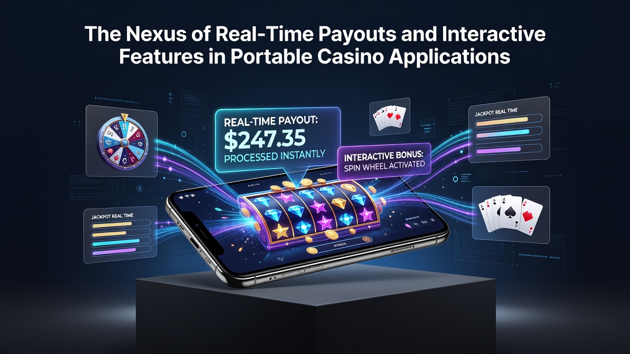 Darstellung der technischen Schnittstelle von Echtzeit-Auszahlungen und interaktiven Features in mobilen Casino-Apps